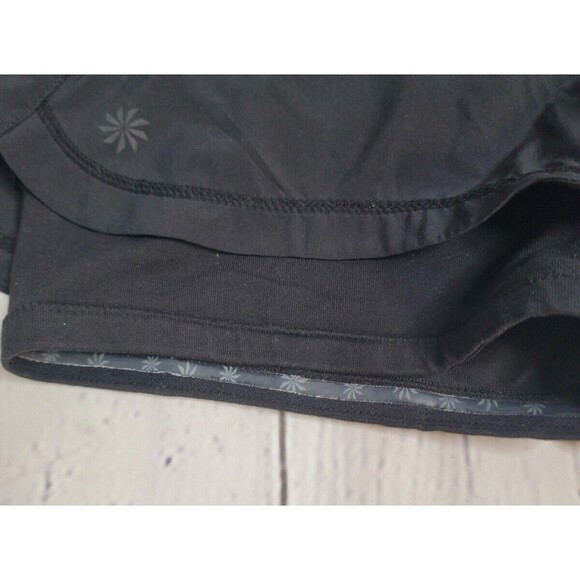 Athleta Womens Pulse 2 in 1 Shorts XS Workout Lined Black Running Athletic - Picture 2 of 6